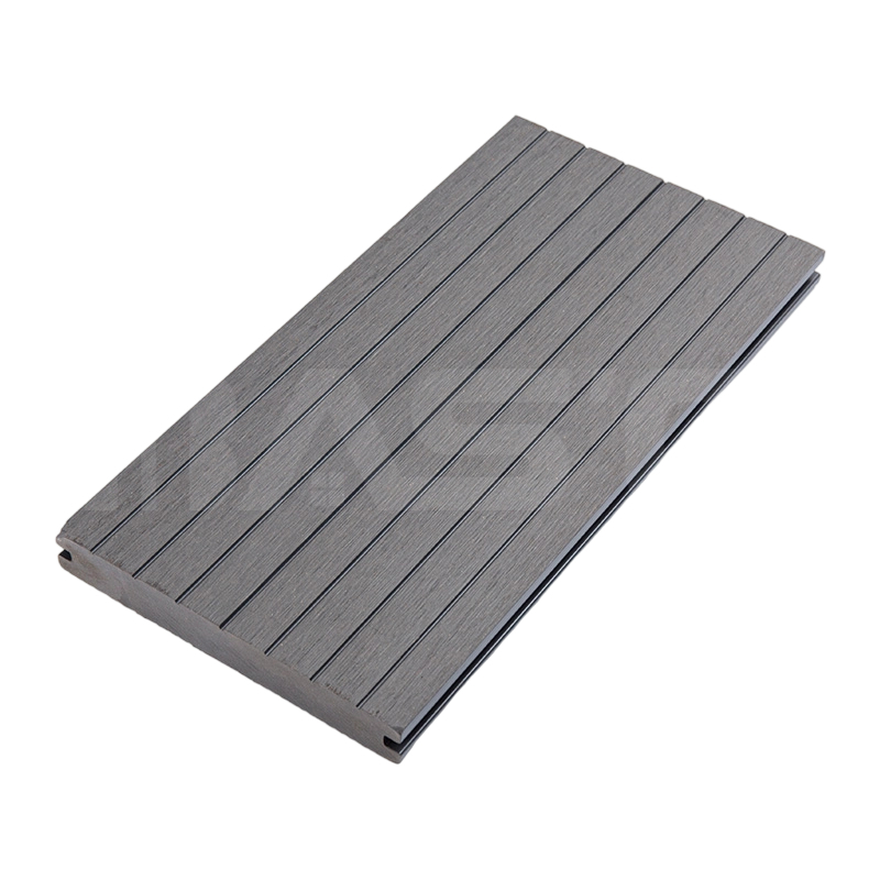  Tabla de terraza compuesta sólida clásica de fibra de madera natural resistente a los rayos UV y al desvanecimiento al 60 %, 150 mm x 20 mm